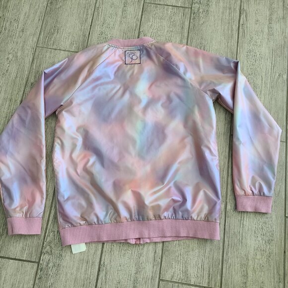 Disney World 50th Anniversary Pink Iridescent Bomber Jacket Kids XL - Picture 12 of 13